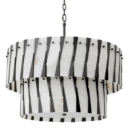 Candelabru Rivington, finisaj bronz cu reflexe, alabastru