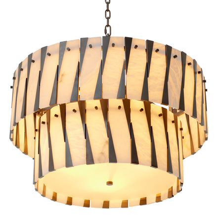 Candelabru Rivington, finisaj bronz cu reflexe, alabastru