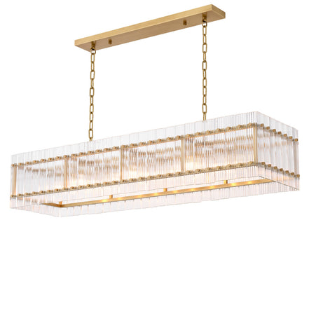 Candelabru Ruby dreptunghiular, finisaj alamă antichizată