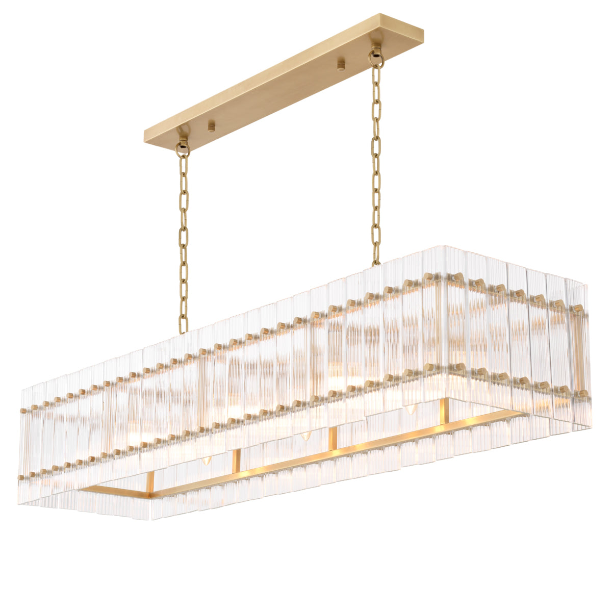 Candelabru Ruby dreptunghiular, finisaj alamă antichizată