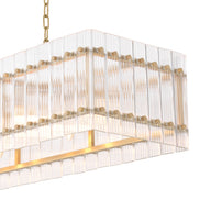 Candelabru Ruby dreptunghiular, finisaj alamă antichizată