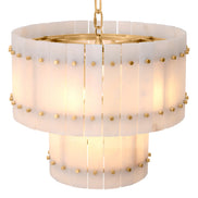 Candelabru Ruby S, alabastru, finisaj alamă antichizată