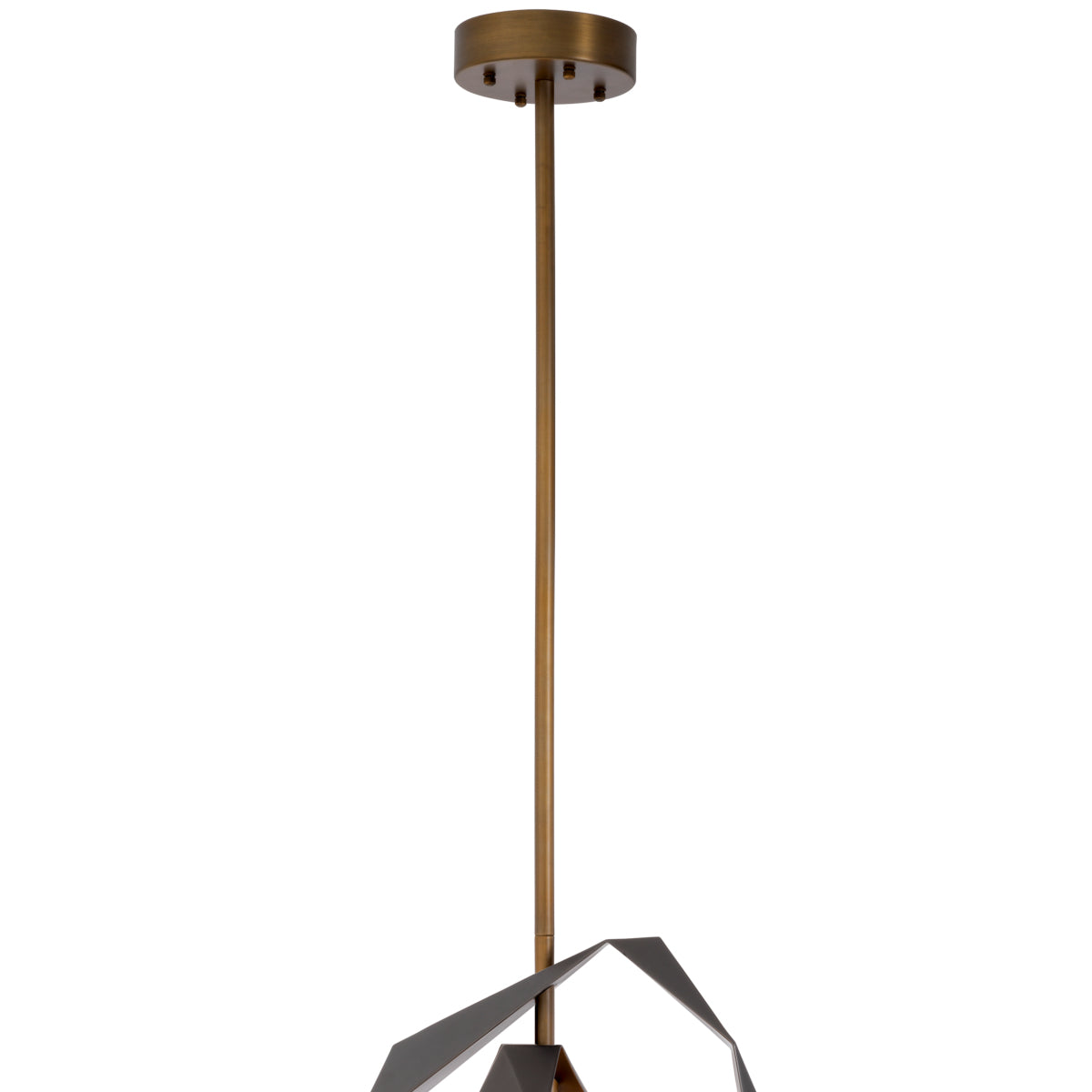 Candelabru Santos Double, finisaj gunmetal, cu alabastru
