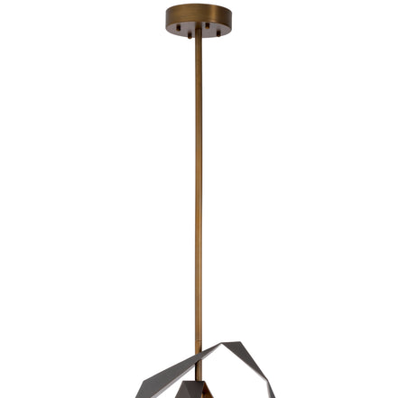 Candelabru Santos Double, finisaj gunmetal, cu alabastru