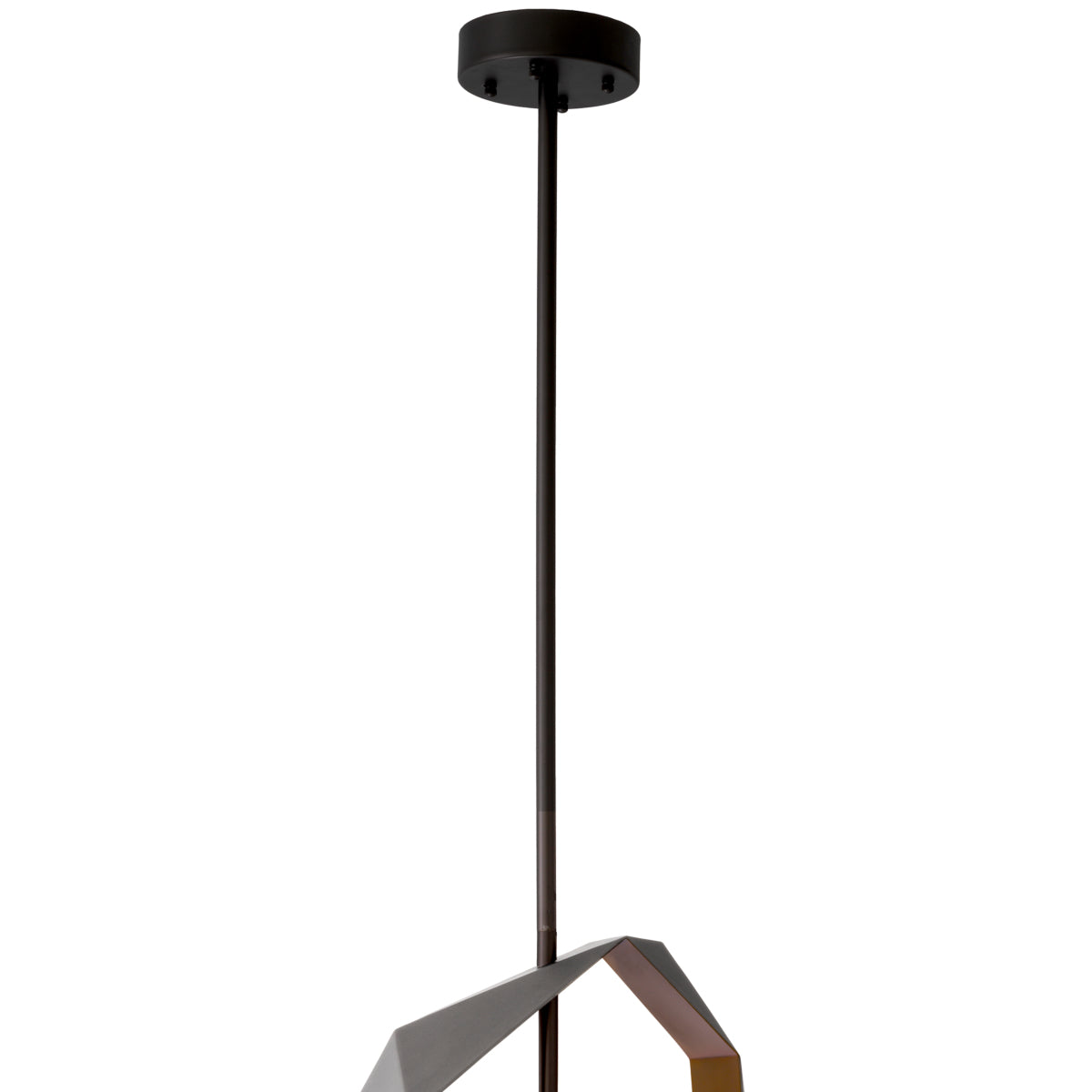Candelabru Santos, finisaj gunmetal, cu alabastru