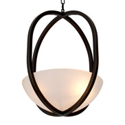 Candelabru Scapa, finisaj bronz cu reflexe, alabastru