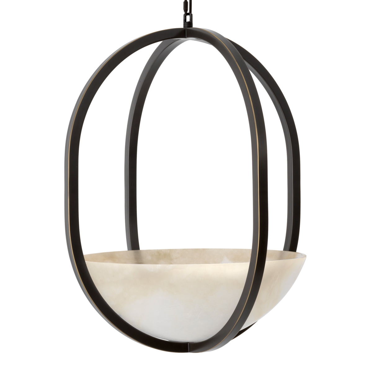 Candelabru Scapa, finisaj bronz cu reflexe, alabastru