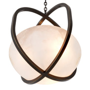 Candelabru Scapa, finisaj bronz cu reflexe, alabastru
