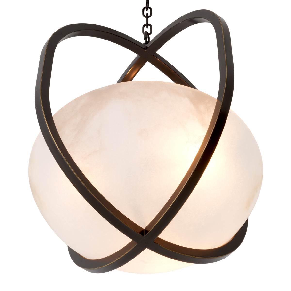 Candelabru Scapa, finisaj bronz cu reflexe, alabastru