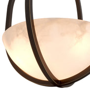 Candelabru Scapa, finisaj bronz cu reflexe, alabastru