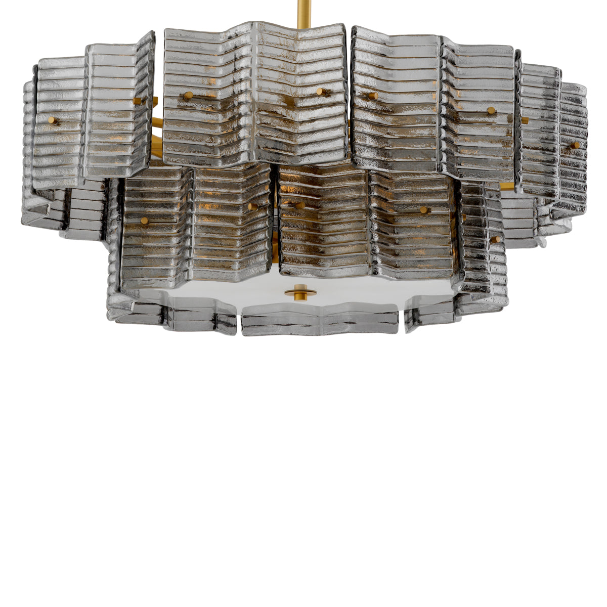 Candelabru Silvano, sticlă fumurie