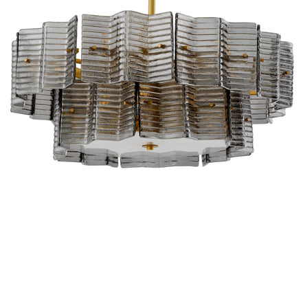 Candelabru Silvano, sticlă fumurie