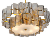 Candelabru Silvano, sticlă fumurie