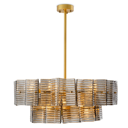 Candelabru Silvano, sticlă fumurie