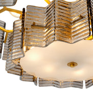Candelabru Silvano, sticlă fumurie