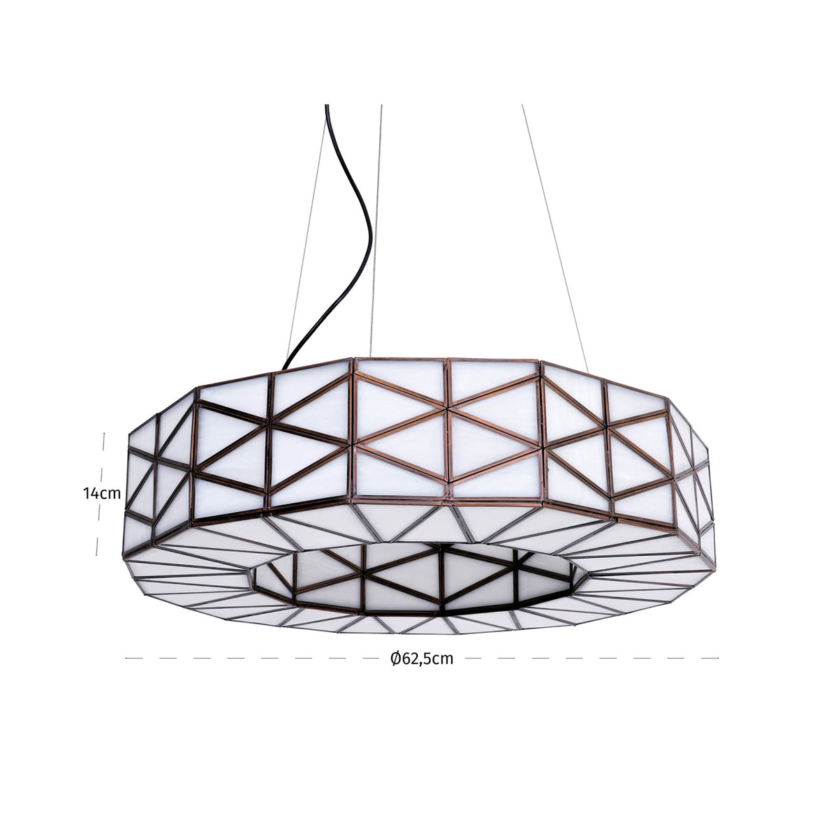Candelabru Solaria, cupru – desen tehnic cu dimensiuni