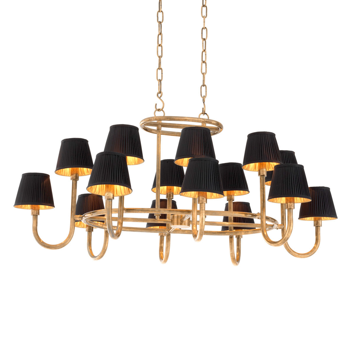 Candelabru Sparrows, finisaj alamă vintage