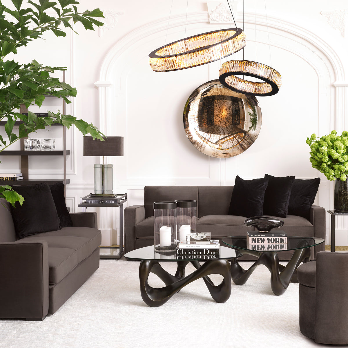 Candelabru Vancouver L, finisaj negru
