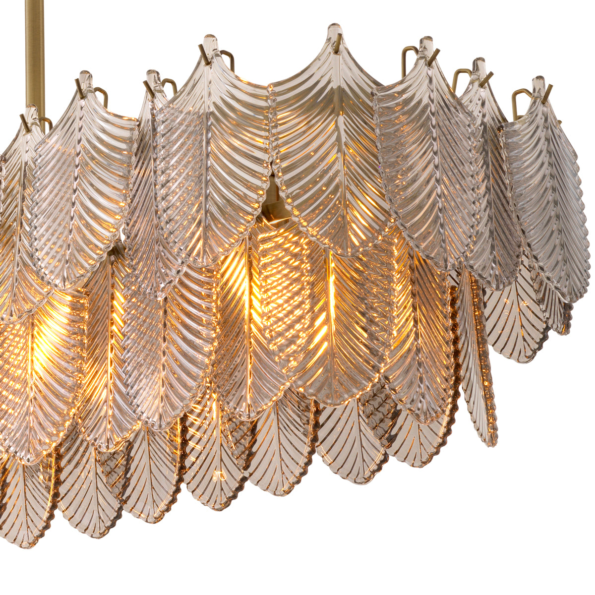 Candelabru Verbier dreptunghiular, finisaj alamă ușor periată