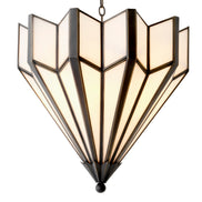Candelabru Victory CDJ, finisaj bronz cu reflexe, sticlă albă