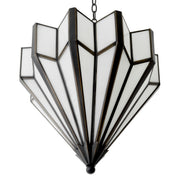 Candelabru Victory CDJ, finisaj bronz cu reflexe, sticlă albă