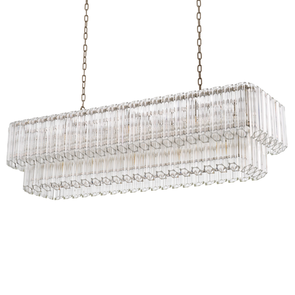 Candelabru Vittoria dreptunghiular, finisaj nichel