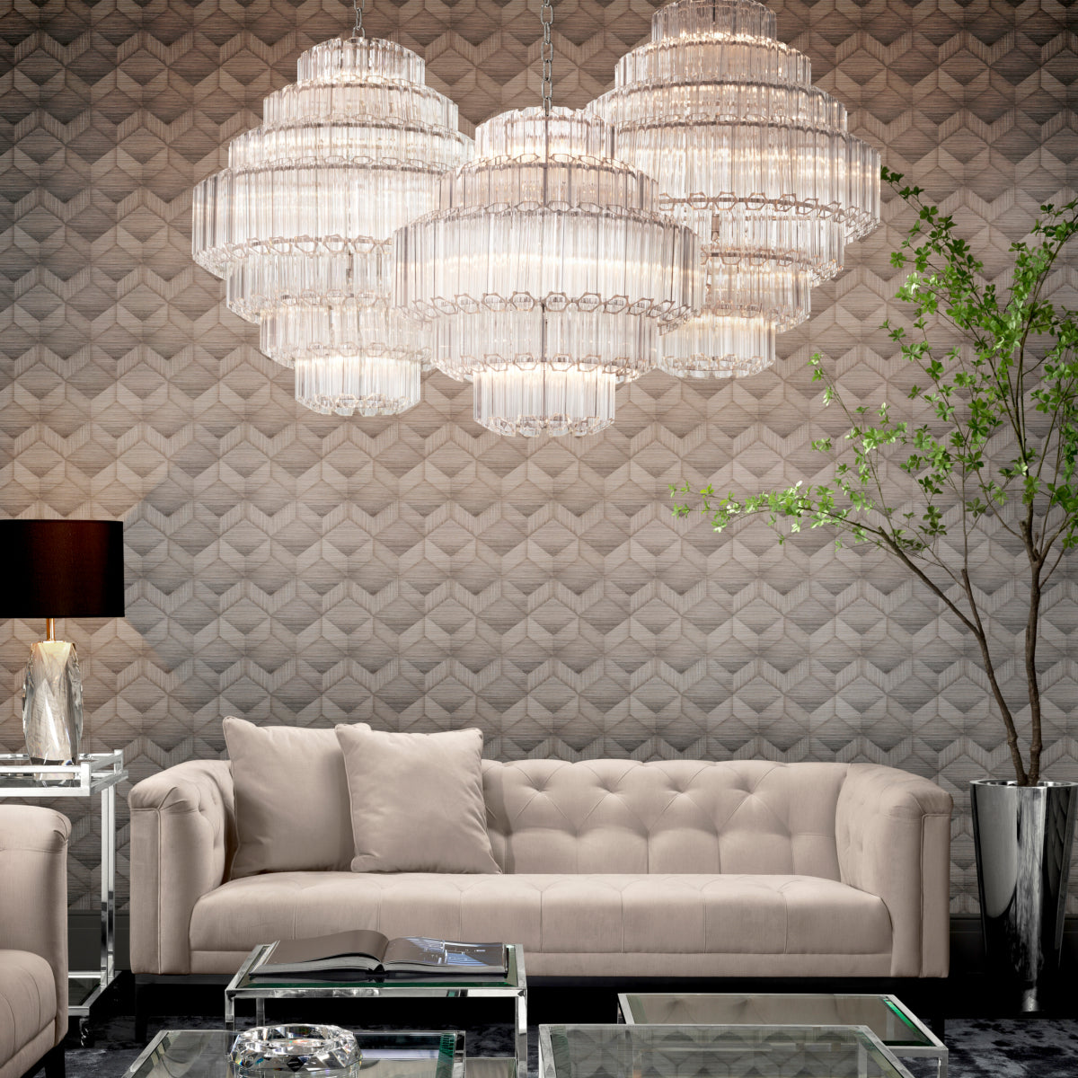 Candelabru Vittoria S, finisaj nichel