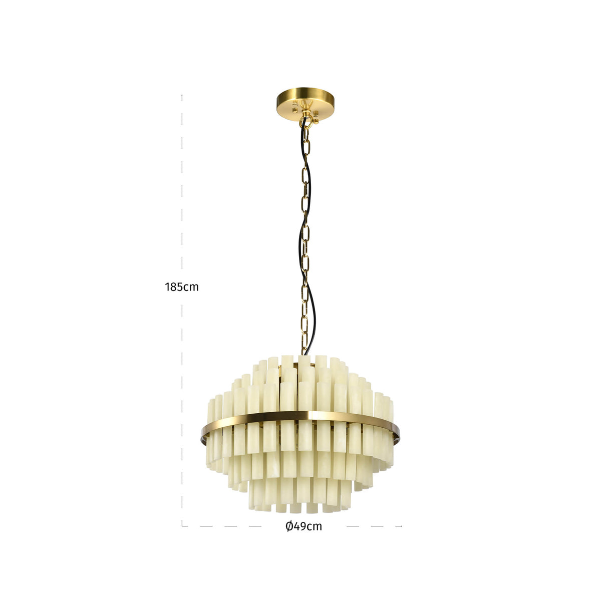 Candelabru Zerine, alb – desen tehnic cu dimensiuni