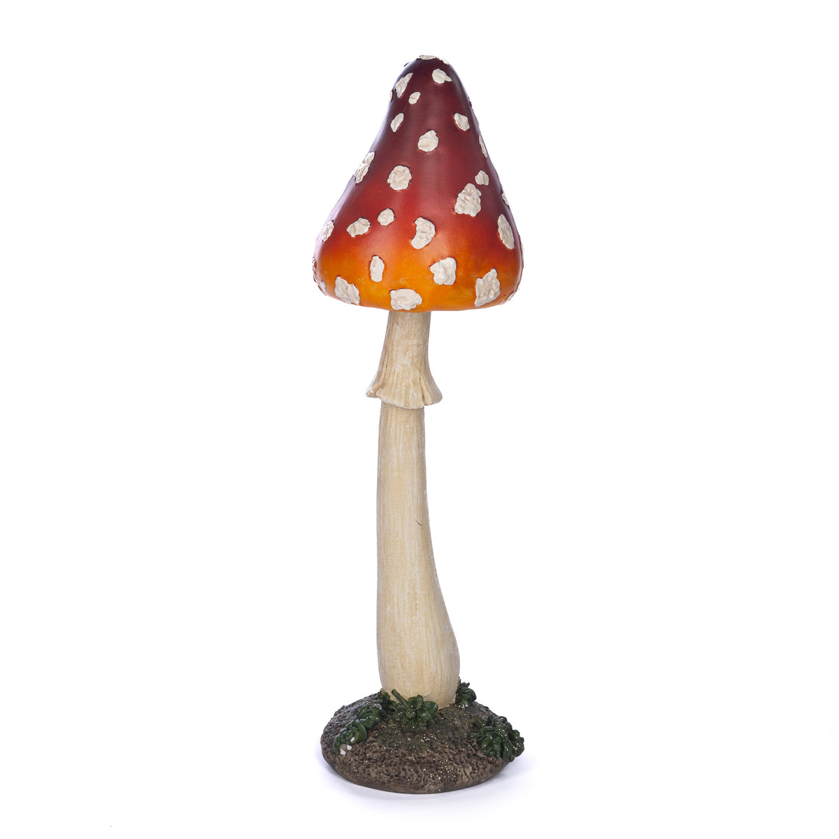 Ciupercă decorativă de expunere, roșu/crem, 48 cm