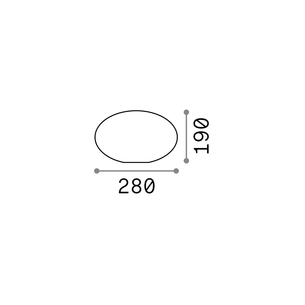 Clio-1 abajur – desen tehnic cu dimensiuni