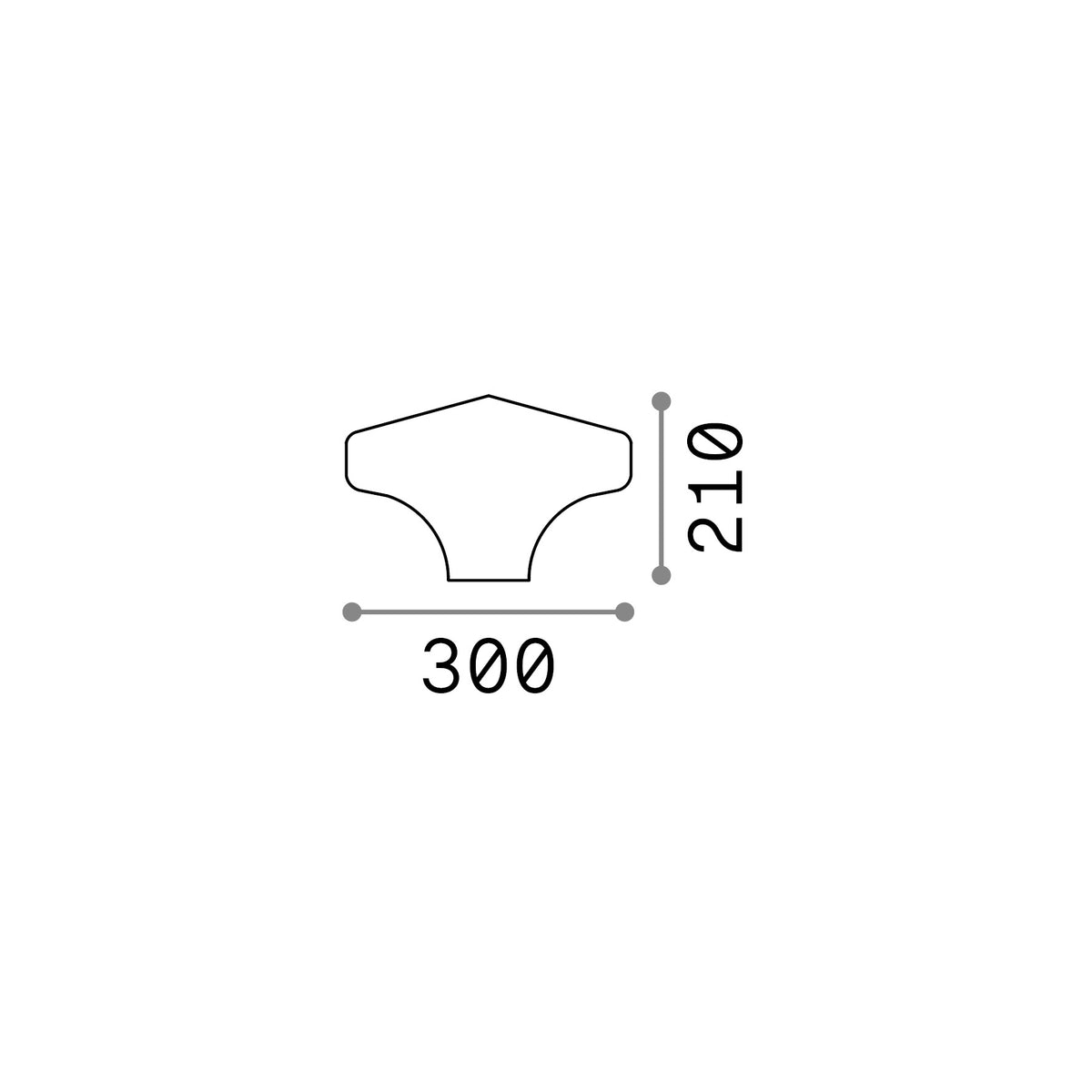 Clio-3 abajur – desen tehnic cu dimensiuni