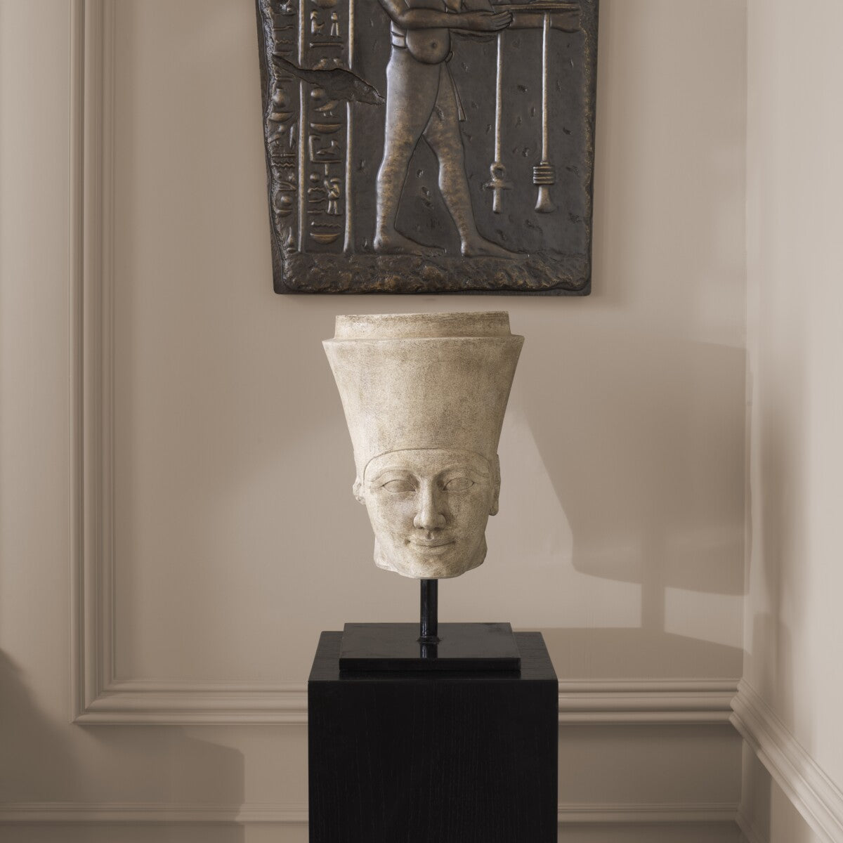 Coloană decorativă Grant M, furnir negru
