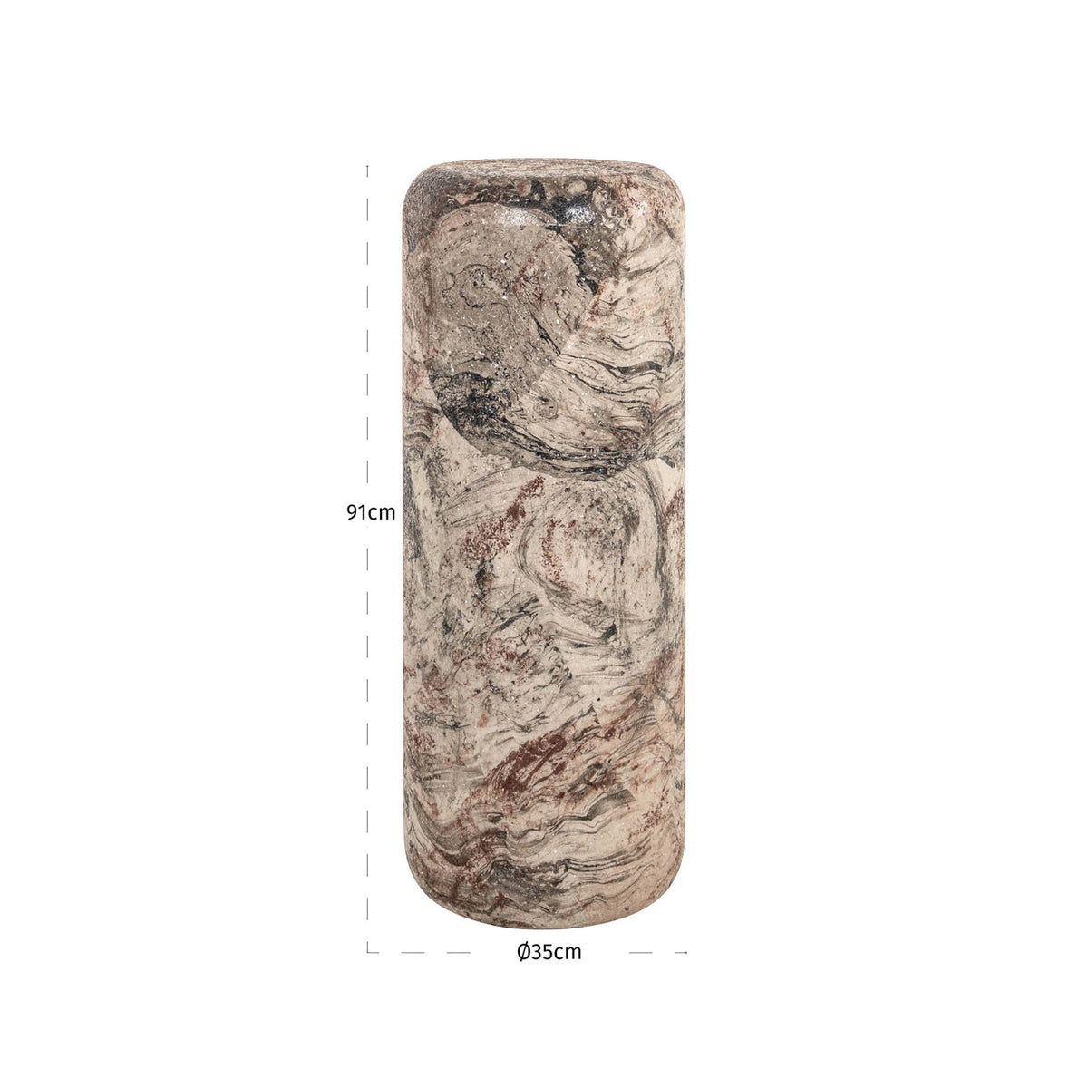 Coloană decorativă Mady, bej – desen tehnic cu dimensiuni