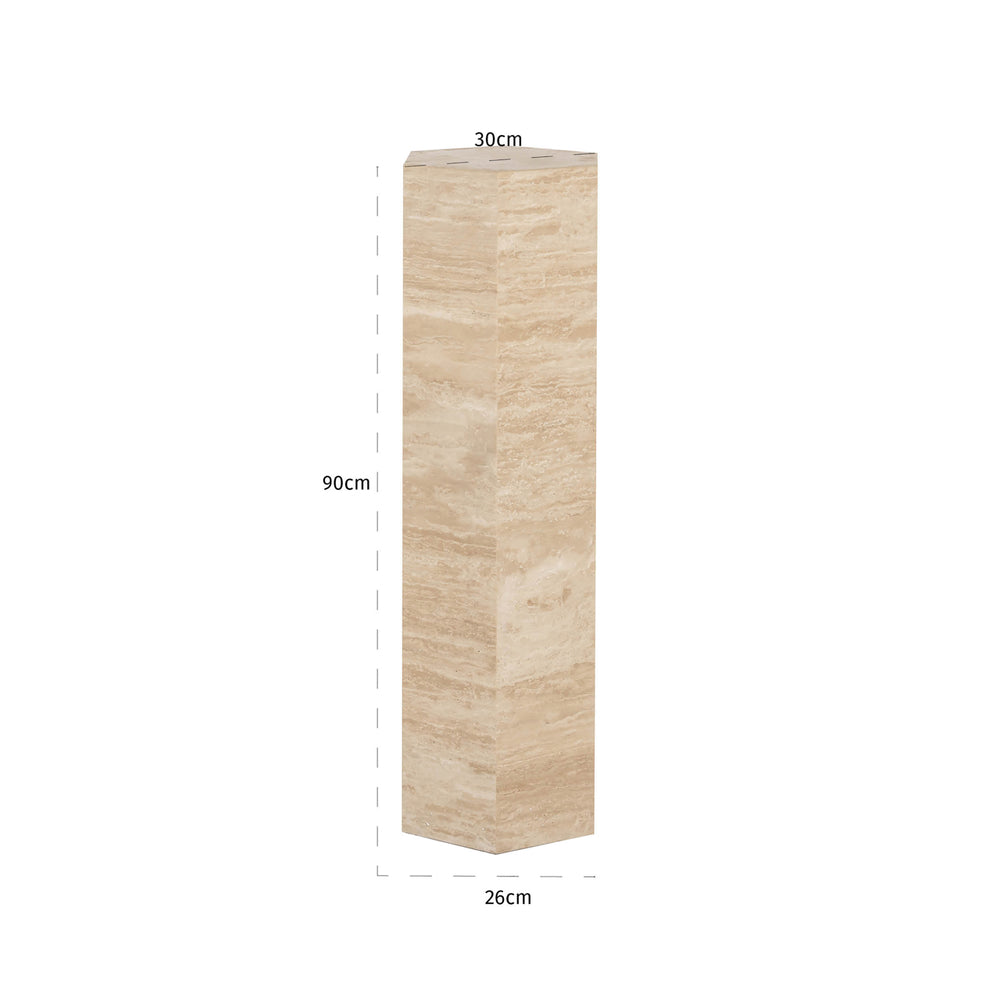 Coloană decorativă Vespin, bej – desen tehnic cu dimensiuni