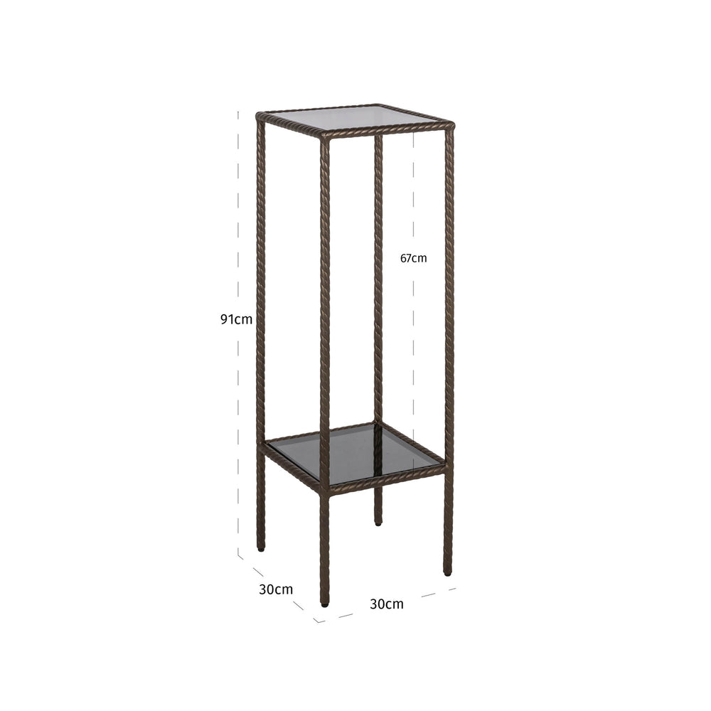 Coloană decorativă Weston, auriu – desen tehnic cu dimensiuni