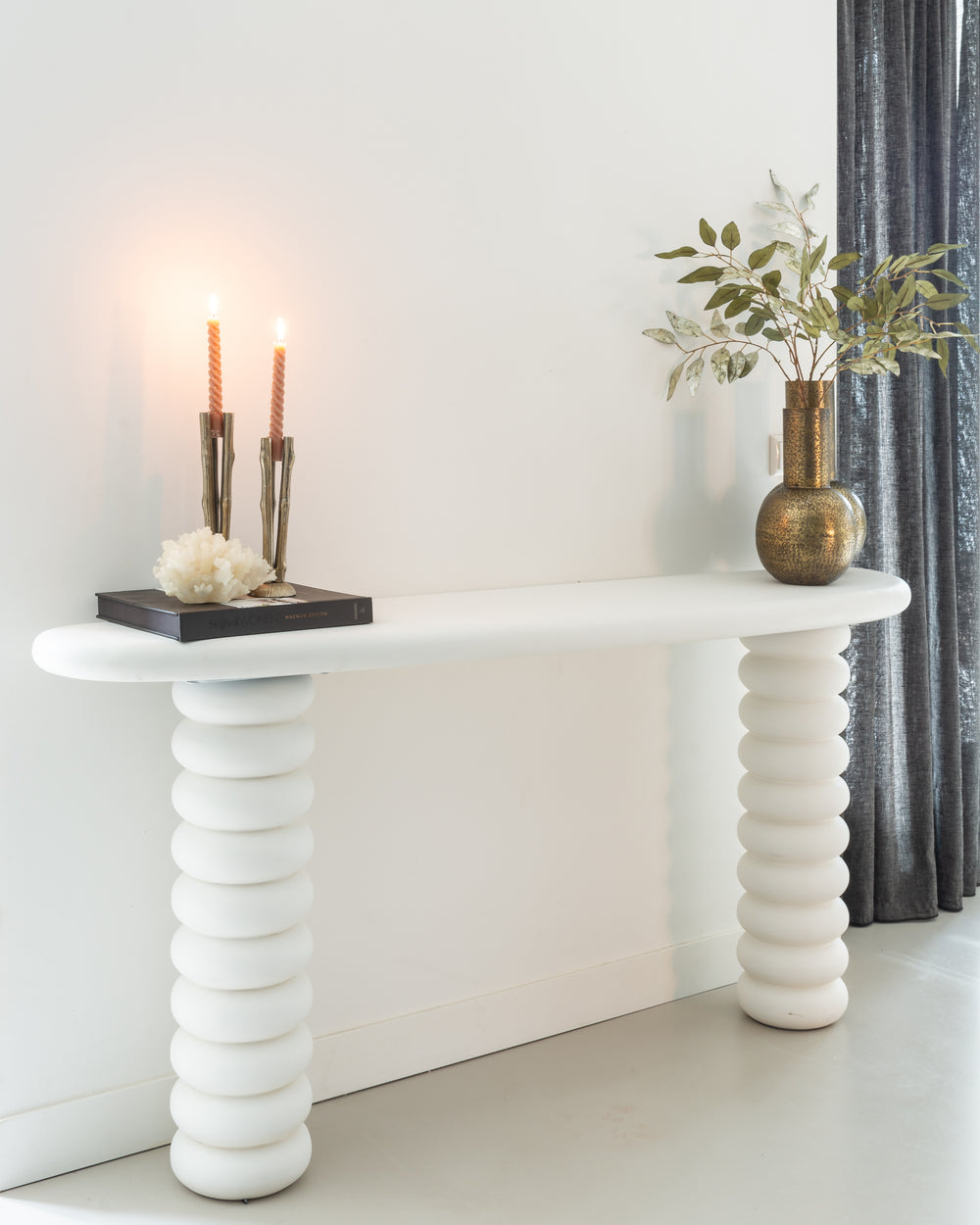 Consolă Bloomstone, alb, 170 cm – ambient