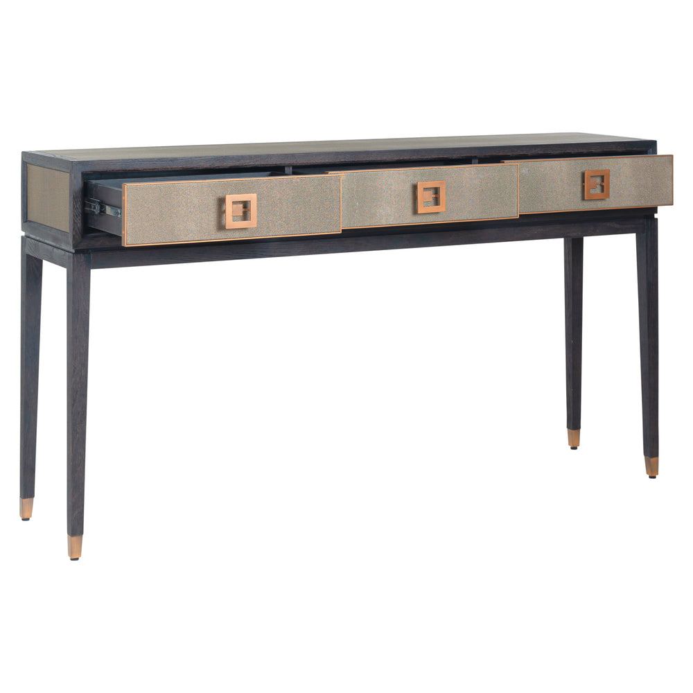 Consolă Bloomville, alamă shagreen