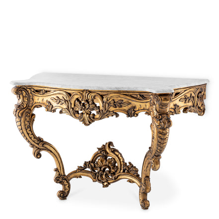 Consolă Rococo, finisaj auriu antichizat