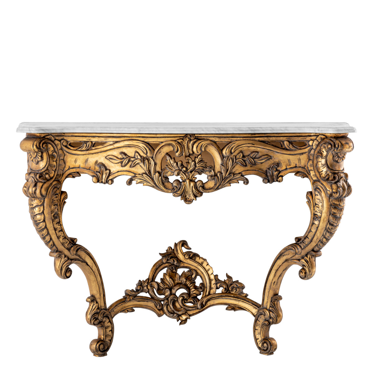 Consolă Rococo, finisaj auriu antichizat