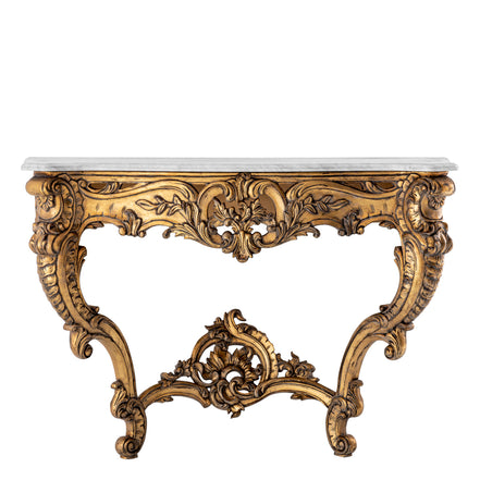Consolă Rococo, finisaj auriu antichizat