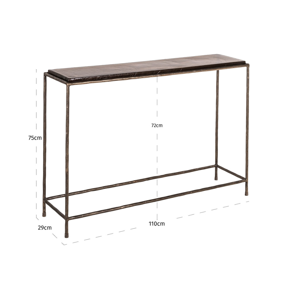 Consolă Villano, bronz – desen tehnic cu dimensiuni