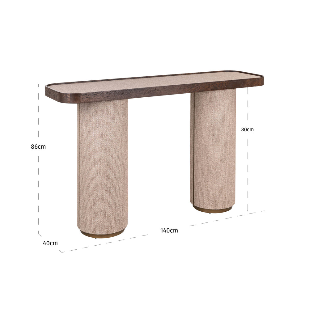 Consolă Willox, bej – desen tehnic cu dimensiuni