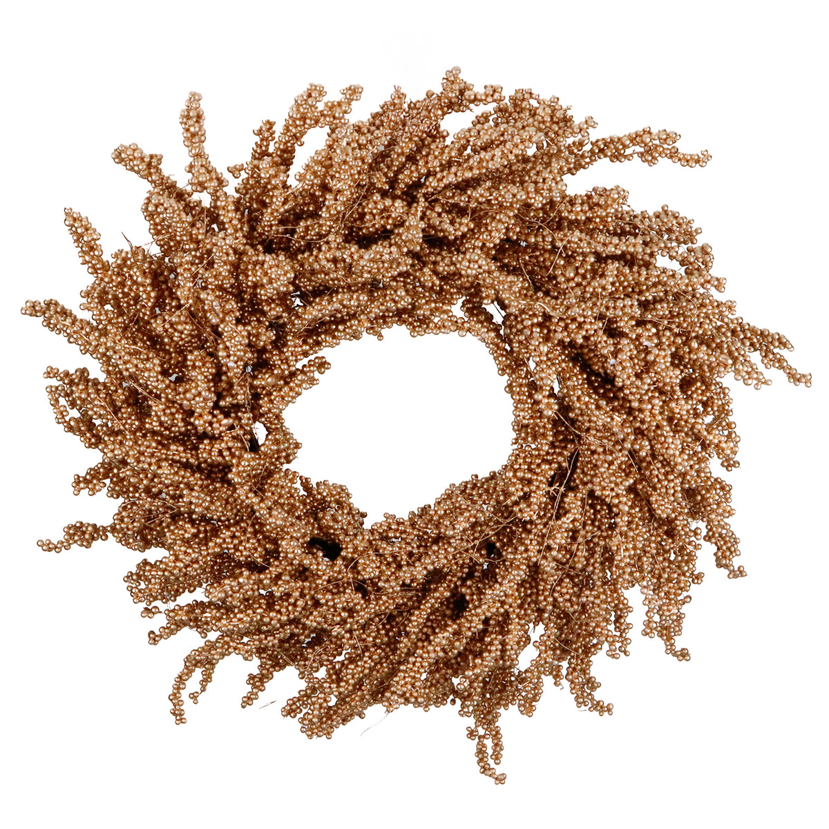 Coroniță cu boabe mici metalizate, auriu, 80 cm