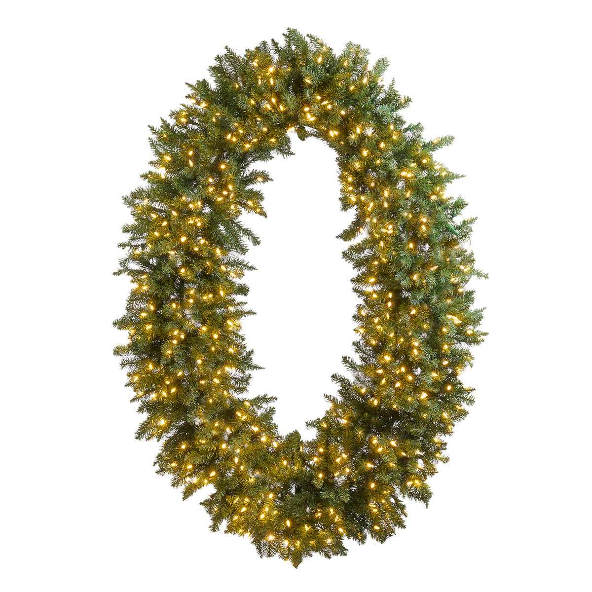 Coroniță ovală de brad cu 400 LED-uri, verde, 152 cm, 840 de vârfuri