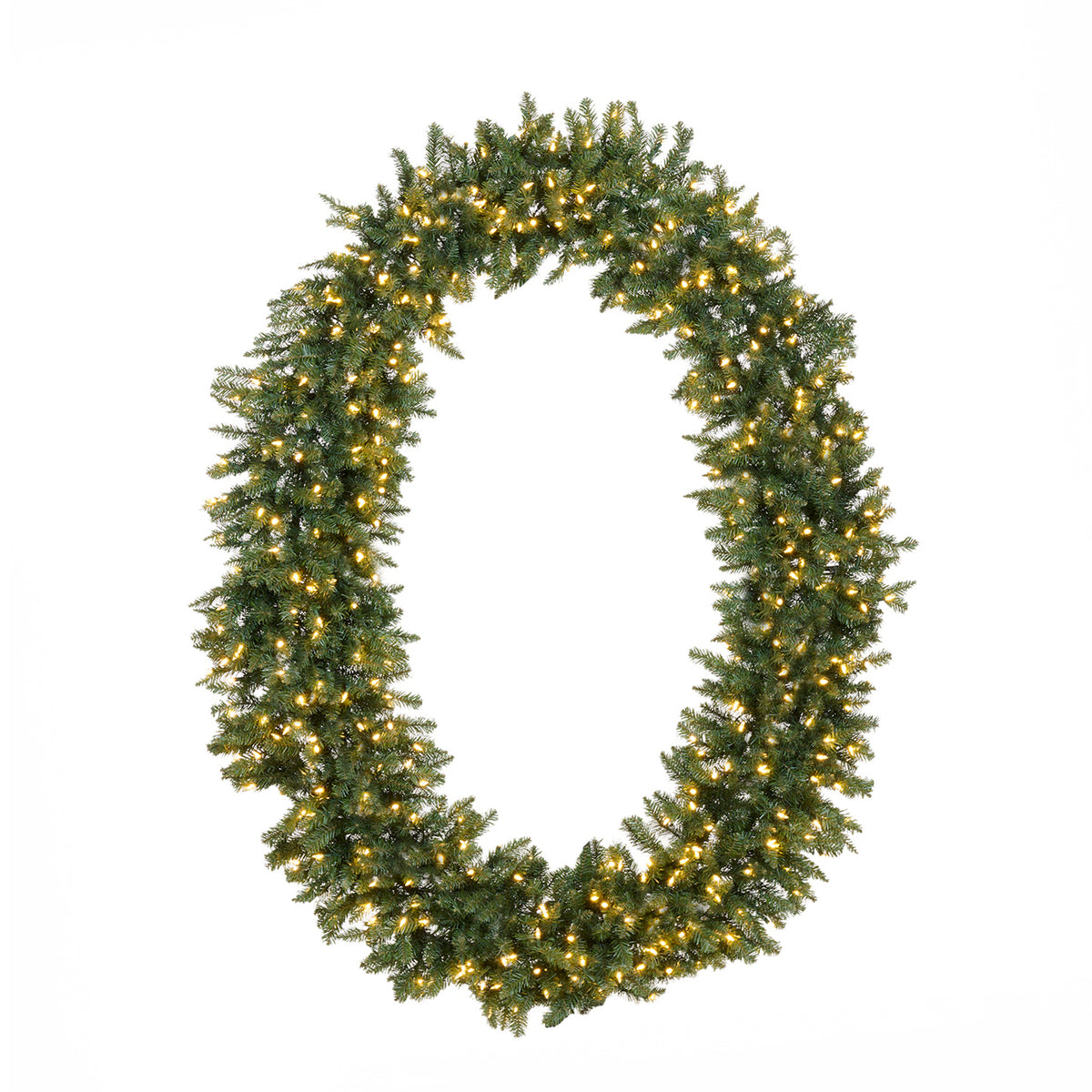 Coroniță ovală de brad cu 400 LED-uri, verde, 183 cm, 1080 de vârfuri