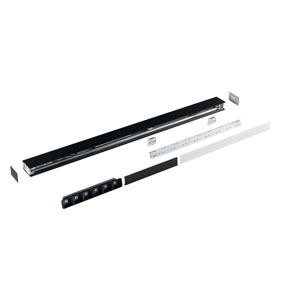 Corp de iluminat liniar Fluo fascicul larg 1200 3000K, negru – ambient