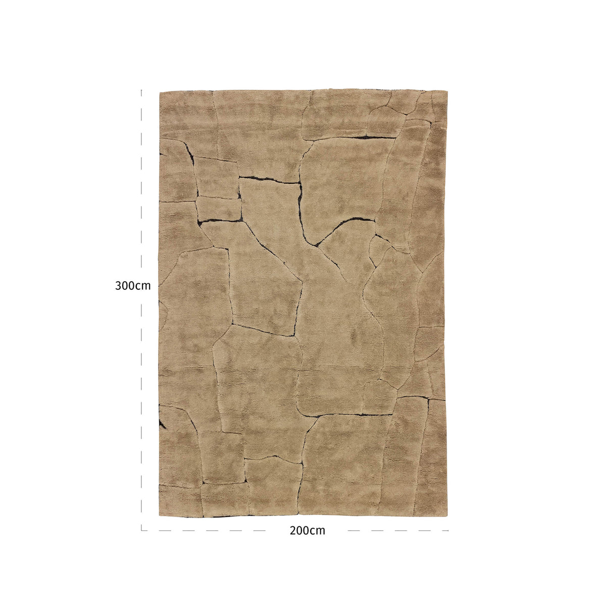 Covor Bhawan, maro, 200 x 300 cm – desen tehnic cu dimensiuni