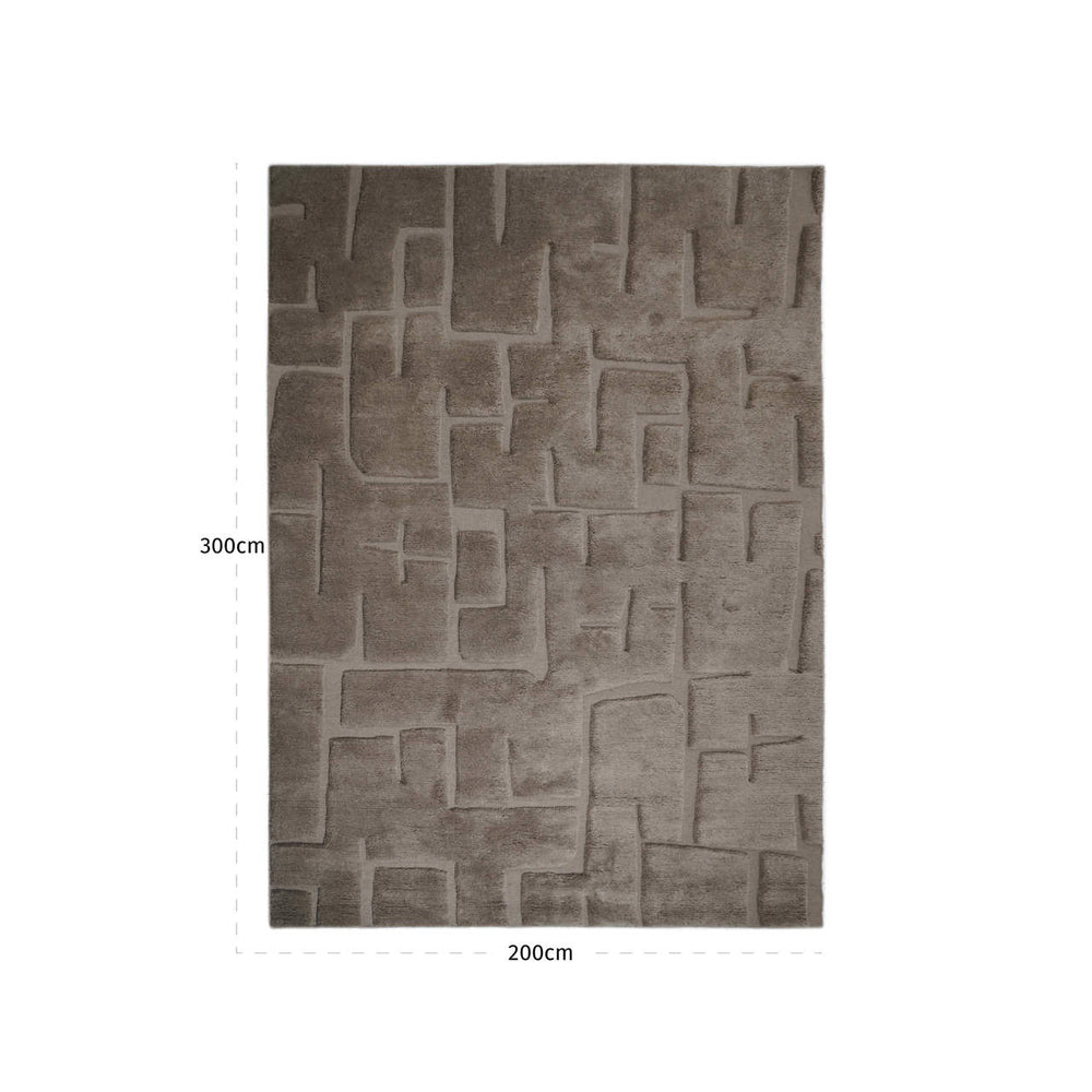 Covor Cortesin, migdală, 200 x 300 cm – desen tehnic cu dimensiuni