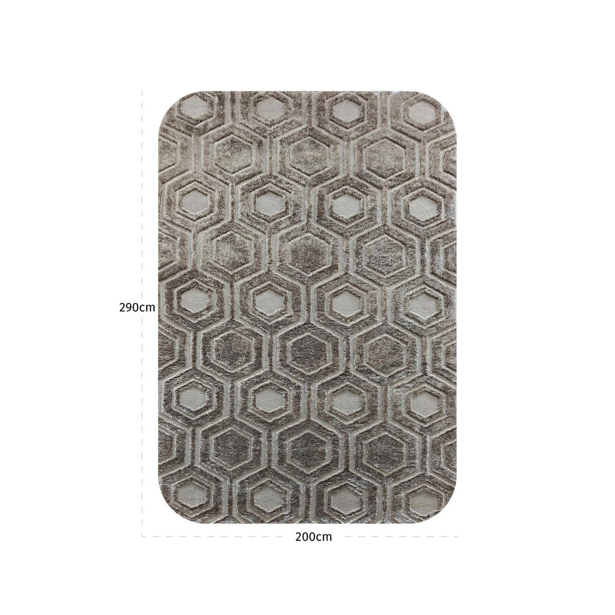 Covor Odin, maro, 200 x 290 cm – desen tehnic cu dimensiuni