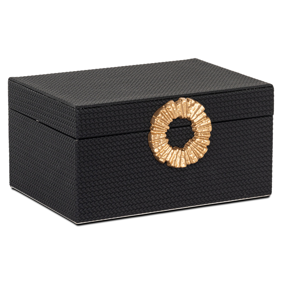 Cutie decorativă Amal, negru/auriu, mare